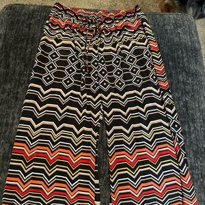 New Directions Geometric Wide Leg Pants